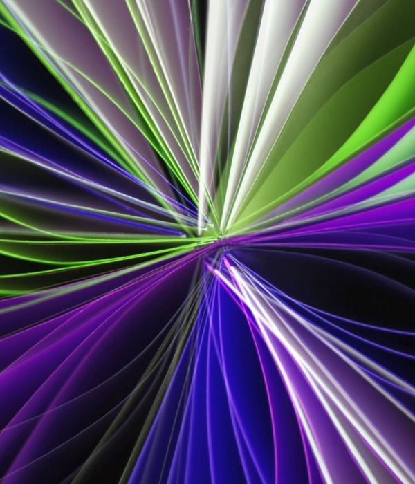 Abstract glowing lines representing visual focus and relaxation